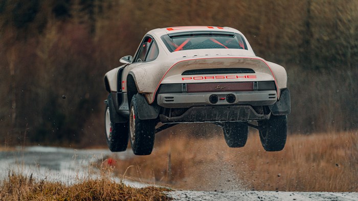 Singer All-terrain Competition Study Porsche jumping