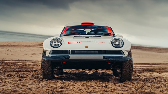 Porsche 911 All-terrain Competition Study on a beach