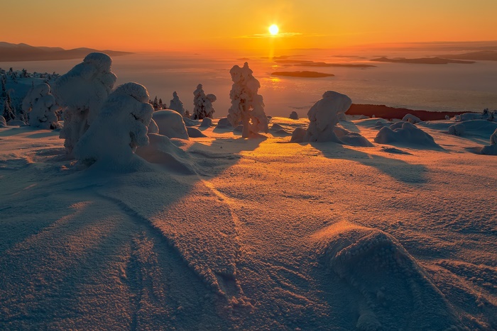 Winter HD, Snow, Sunrise, Landscape, Nature, HD Wallpaper | Rare Gallery