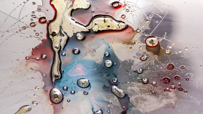 Abstract Colorful Spillage Art
