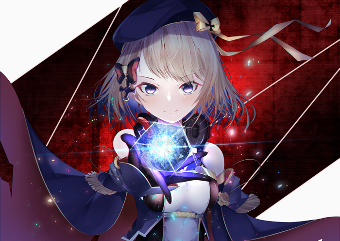 Z23 (Azur Lane) with Headphones and a Crystal