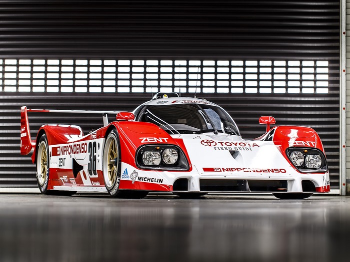 Toyota TS010 race car with ZENT livery