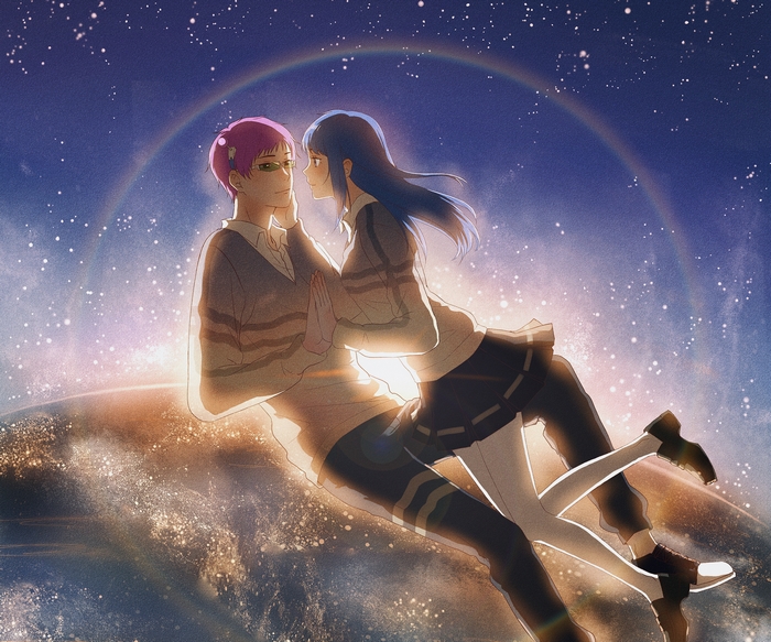 Saiki Kusuo and Teruhashi Kokomi from The Disastrous Life of Saiki K.
