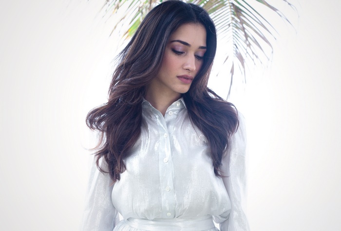 Tamannaah Bhatia in a white shirt