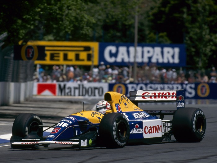 Williams FW14B Formula 1 car with Canon and Camel sponsorship
