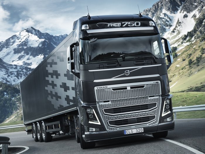 Volvo FH16 750 Truck on Mountain Road