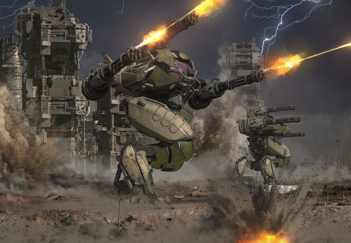War Robots in a Battle