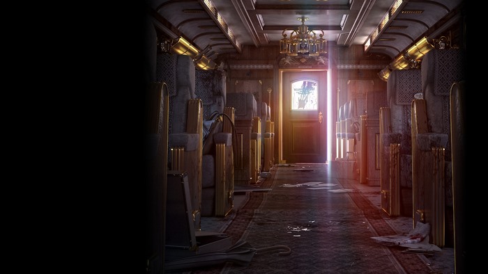 Interior of a train car from Resident Evil 0 HD