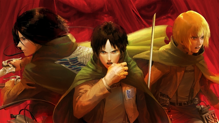 Attack on Titan: Eren, Mikasa, and Armin