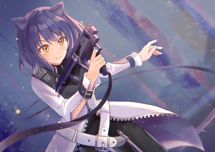 Blake Belladonna holding a gun
