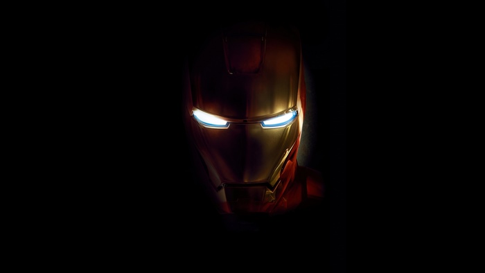 Iron Man Mask with Glowing Eyes in 4K