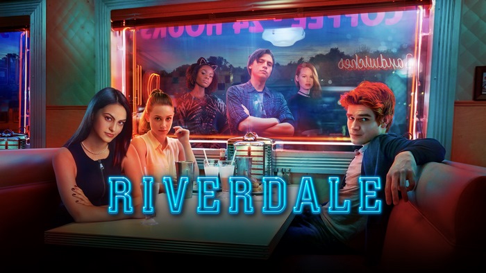 Riverdale cast in a diner