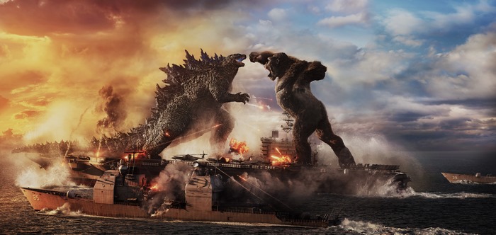 Godzilla vs King Kong 4K Battle on Aircraft Carrier