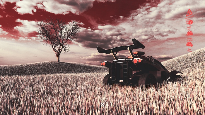 Rocket Car in Ghost of Tsushima Landscape