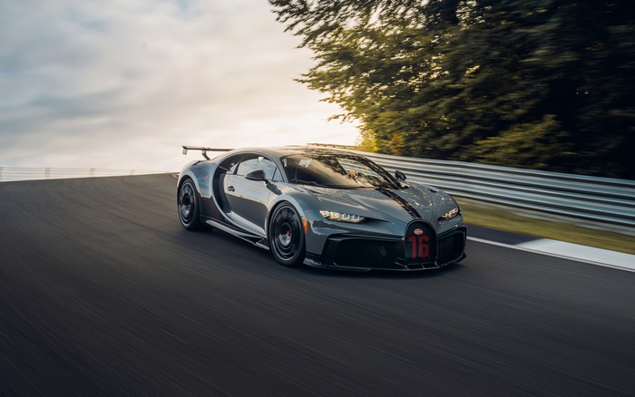 Bugatti Chiron Pur Sport on a race track