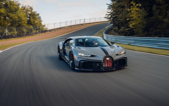 Bugatti Chiron Pur Sport on a Race Track