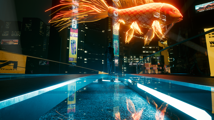 Cyberpunk 2077 4K Night City Koi