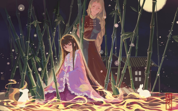 Kaguya Houraisan and Eirin Yagokoro from Touhou 4K