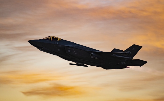 United States Air Force F-35 Jet Fighter in Flight