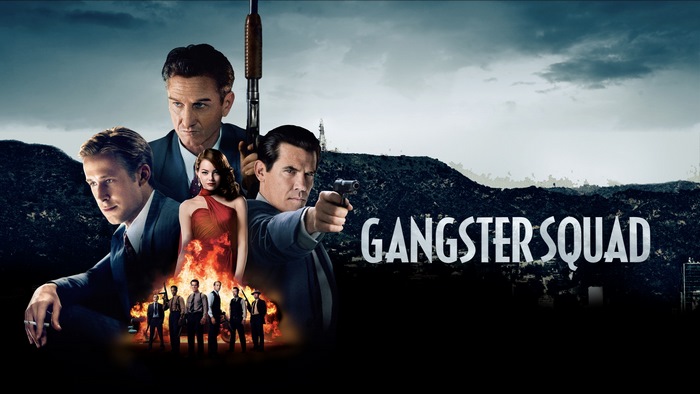 Gangster Squad movie poster with Sean Penn, Emma Stone, Josh Brolin, Ryan Gosling