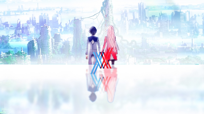Hiro and Zero Two from Darling in the FranXX