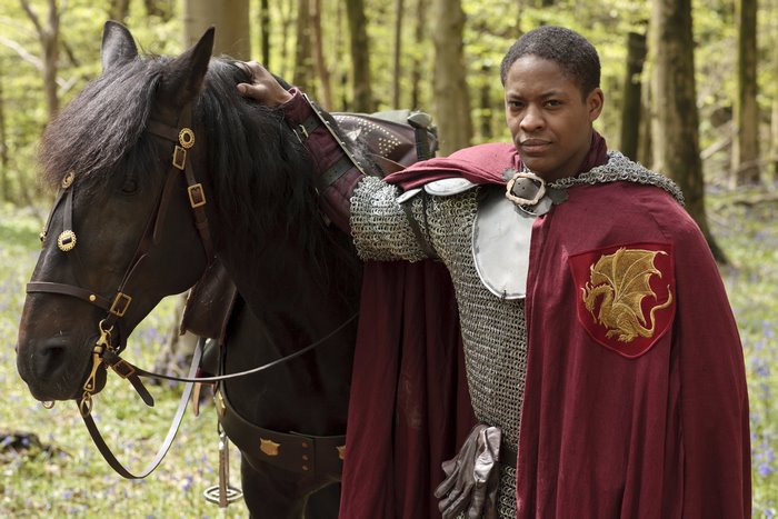 Elyan from Merlin with a horse