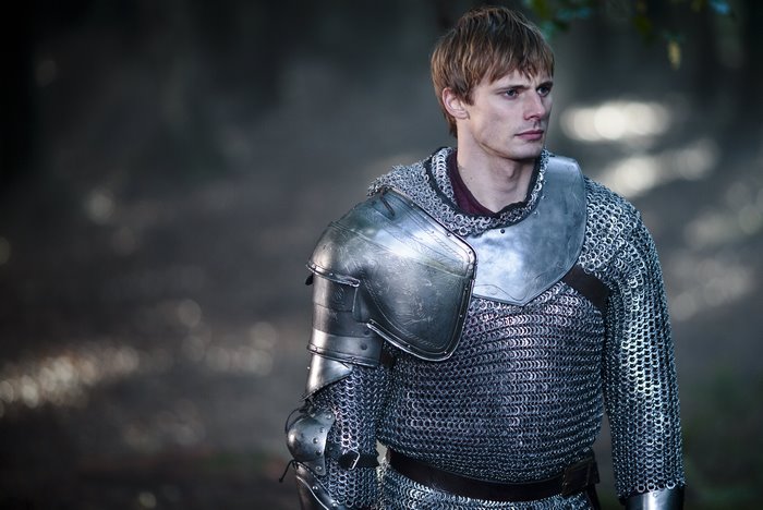 Arthur from Merlin wearing armor