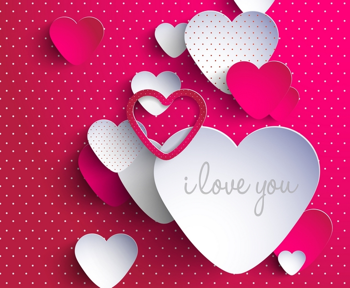 Valentines Day Pink Love Hearts
