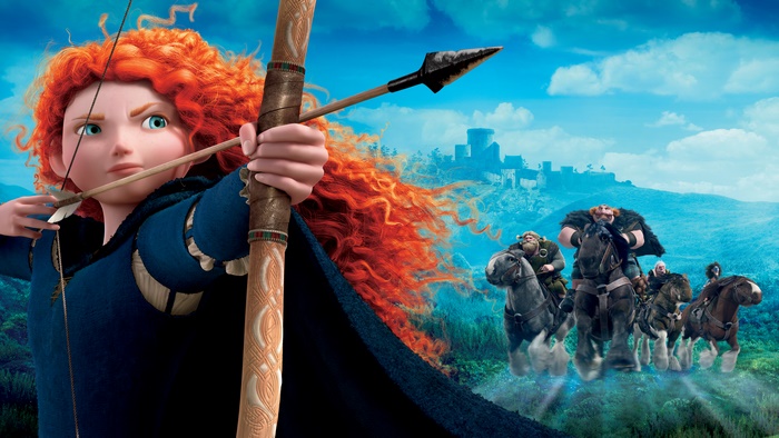 Merida from Brave with bow and arrow