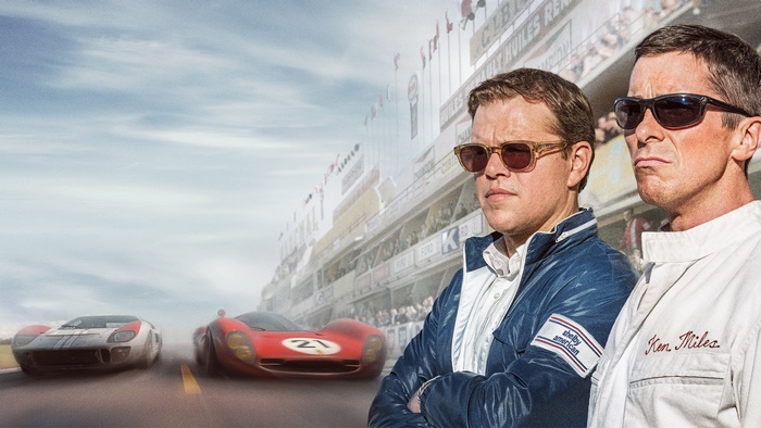 Ford V Ferrari 4K: Christian Bale and Matt Damon