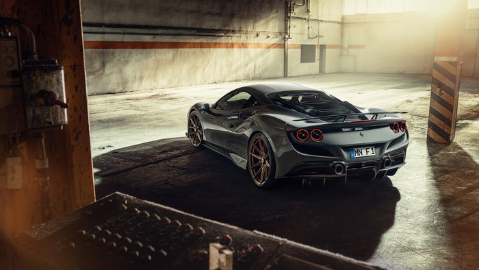 Ferrari F8 Tributo in a Garage