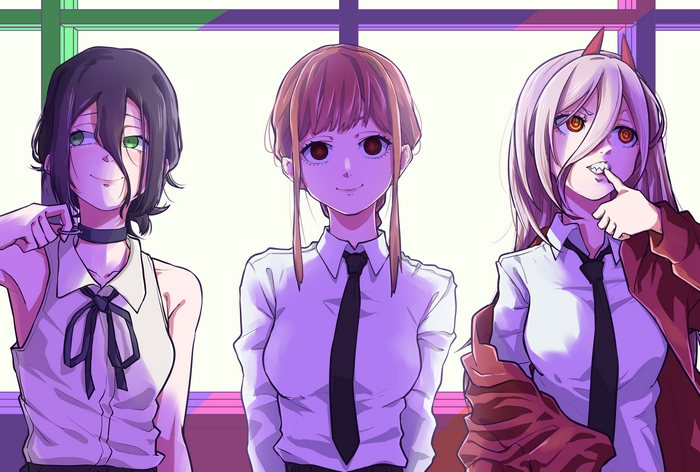 Makima, Power, and Reze from Chainsaw Man 4K