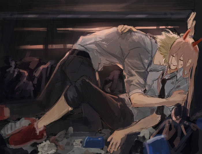 Denji and Power from Chainsaw Man 4K