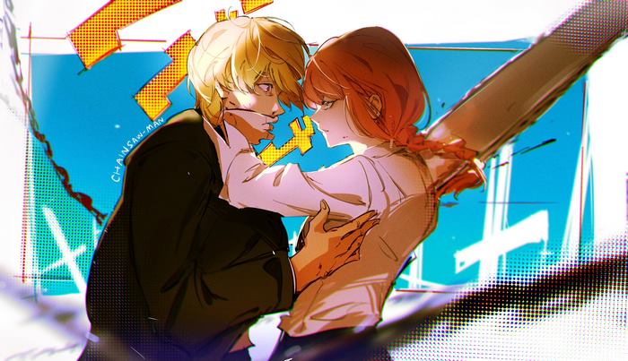 Denji and Makima Intense Moment Chainsaw Man