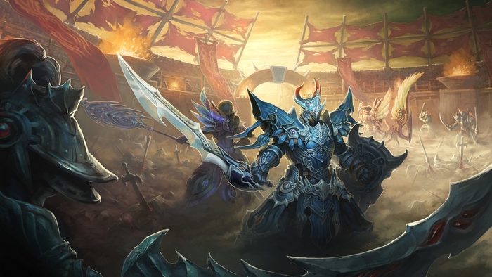 Dekaron characters in an arena battle