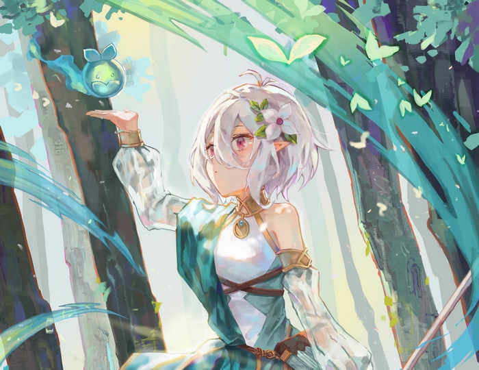 Kokoro Natsume with a forest spirit