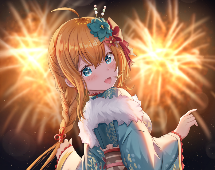 Pecorine from Princess Connect! Re: Dive with fireworks
