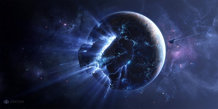 Shatter: Planet Exploding in Space