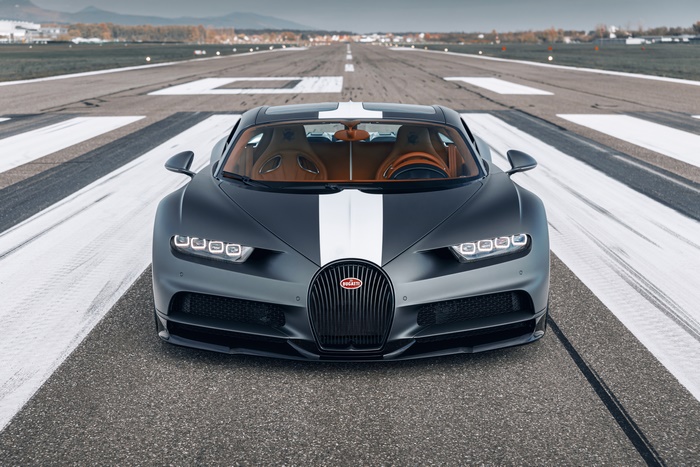 Bugatti Chiron Supercar on a Runway
