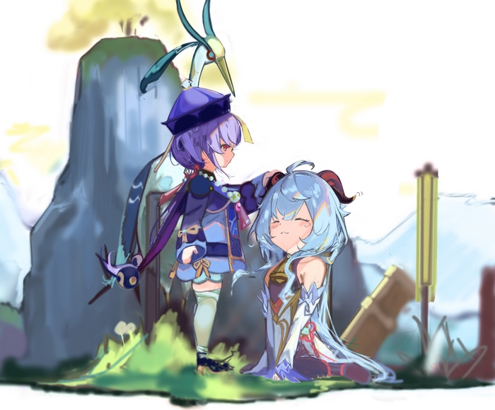 Qiqi and Ganyu from Genshin Impact