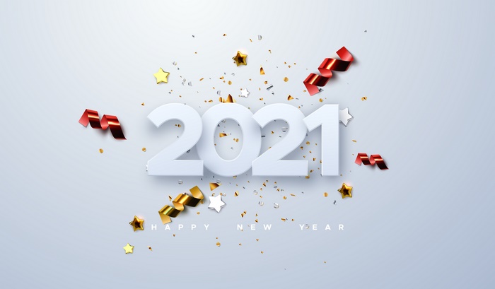 Happy New Year 2021 Confetti