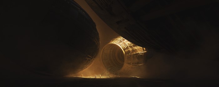Spaceship engines in a dusty environment