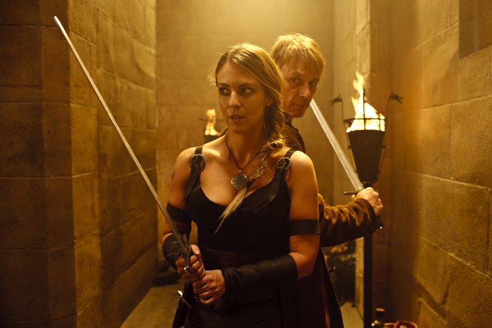 Tristan and Isolde from Merlin with swords