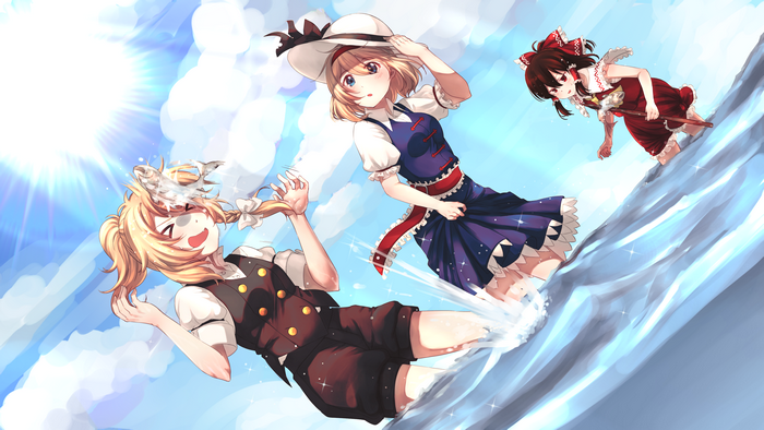 Touhou 4K: Marisa Kirisame, Alice Margatroid, Reimu Hakurei