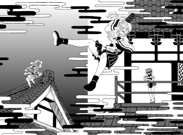 Seiga Kaku and Mononobe No Futo from Touhou Project
