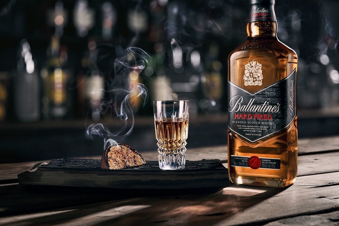 Ballantine's Hard Fired Blended Scotch Whisky Bottle