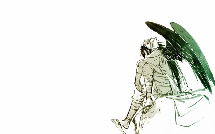Sasuke Uchiha from Naruto with wings