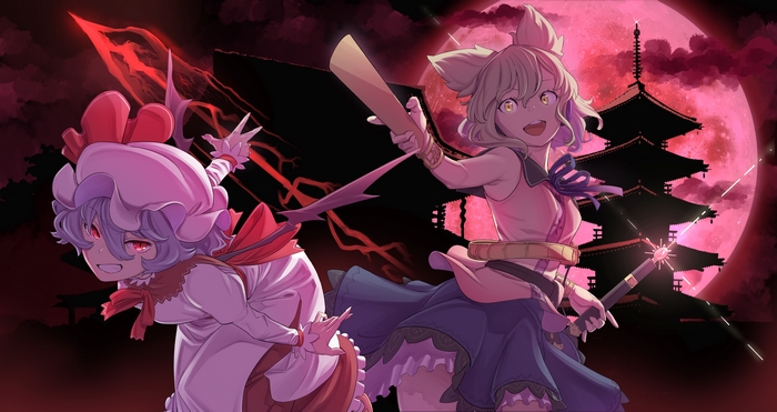 Toyosatomimi no Miko and Remilia Scarlet from Touhou