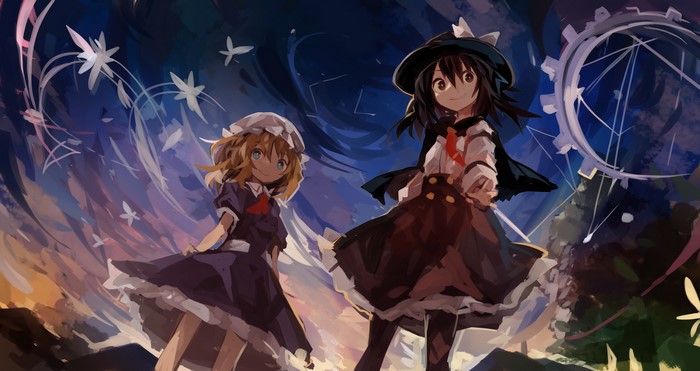 Maribel Hearn and Renko Usami at Twilight 4K