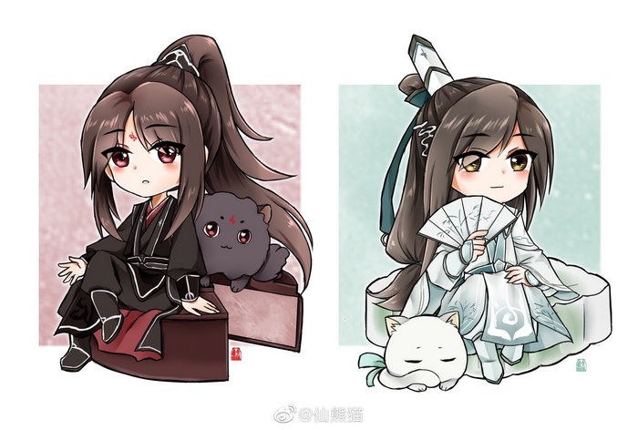 Chibi characters from The Scum Villains Self-Saving System